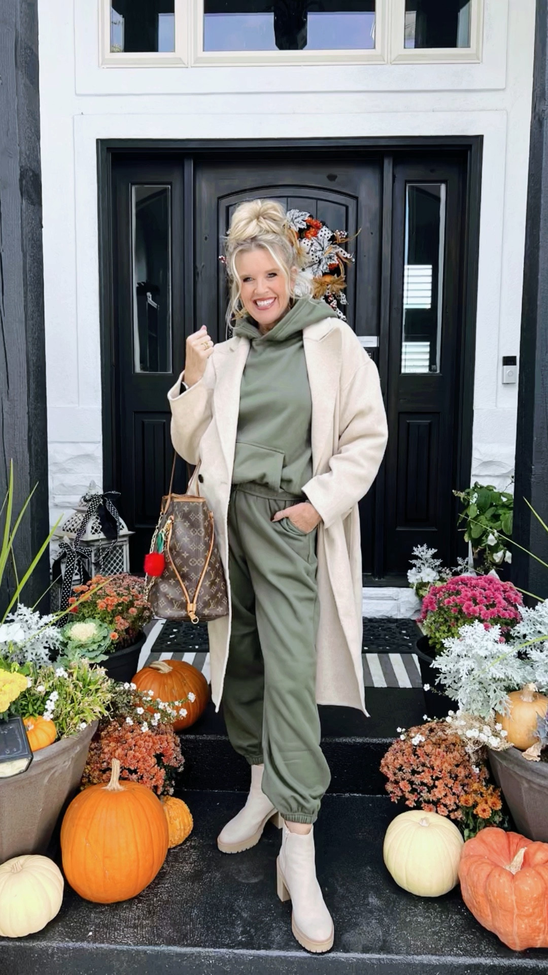 -GRWM Travel style -
Styling this viral Amazon comfy, cozy, soft oversized hoodie and baggie jogger set ✔️ Perfect for FALl  comes in sizes xsm to 2xl 

Elevating this set with a few easy tips to look chic and comfy✔️✔️

-Hair up  in messy top knot to show off hoodie✔️
-Chelsea boots verses sneakers 
-lippy & hoop earrings
-bag charms on your travel bag

✅ No Fading
✅No Shrinking
✅No shedding

Because I am tall 5’91/2 I got the med for length in arms and legs the electric band also has draw strings… I probably could have done the small 

Comes is several colors 
These would
🎁makes a great gift too✔️

Wool coat free people size small last years linked this years

Chelsea boots dolce Vita 

Gold texture hoops chicos

Poppy Nixon lip plumper in spice

Lou’s button clog never full and bag charms anthro  

#LTKTravel #LTKVideo #LTKStyleTip