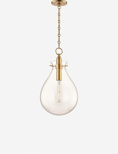 Becki Owens for Hudson Valley Lighting Ivy Pendant, Aged Brass | Lulu and Georgia 
