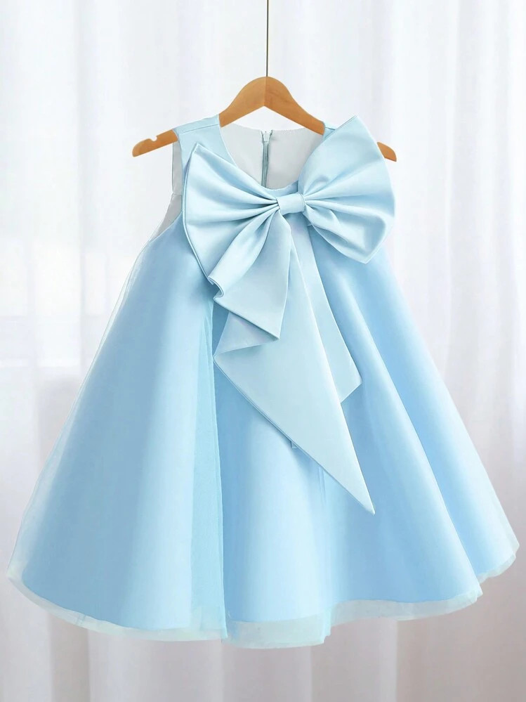Big Bow Blue Dress | SHEIN