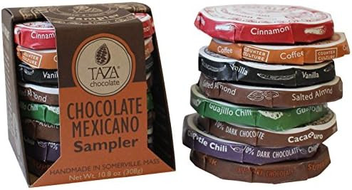 Taza Chocolate Organic Mexicano Disc Stone Ground, Variety Pack, 1.35 Ounce (8 Count), Vegan | Amazon (US)