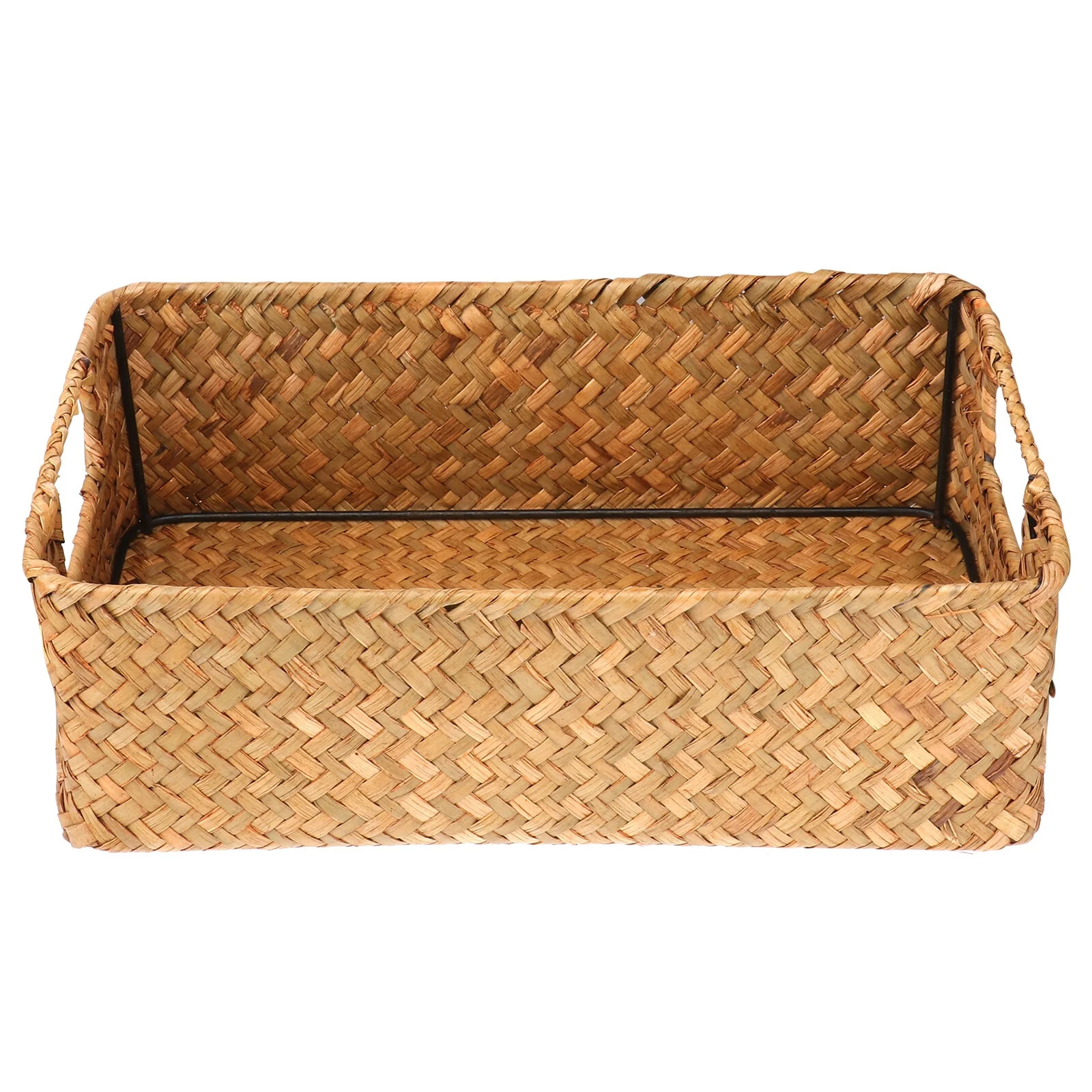Frcolor Basket Storage Organizer Baskets Woven Wicker Sundries Small Hand Bathroom Seaweed Rectan... | Walmart (US)