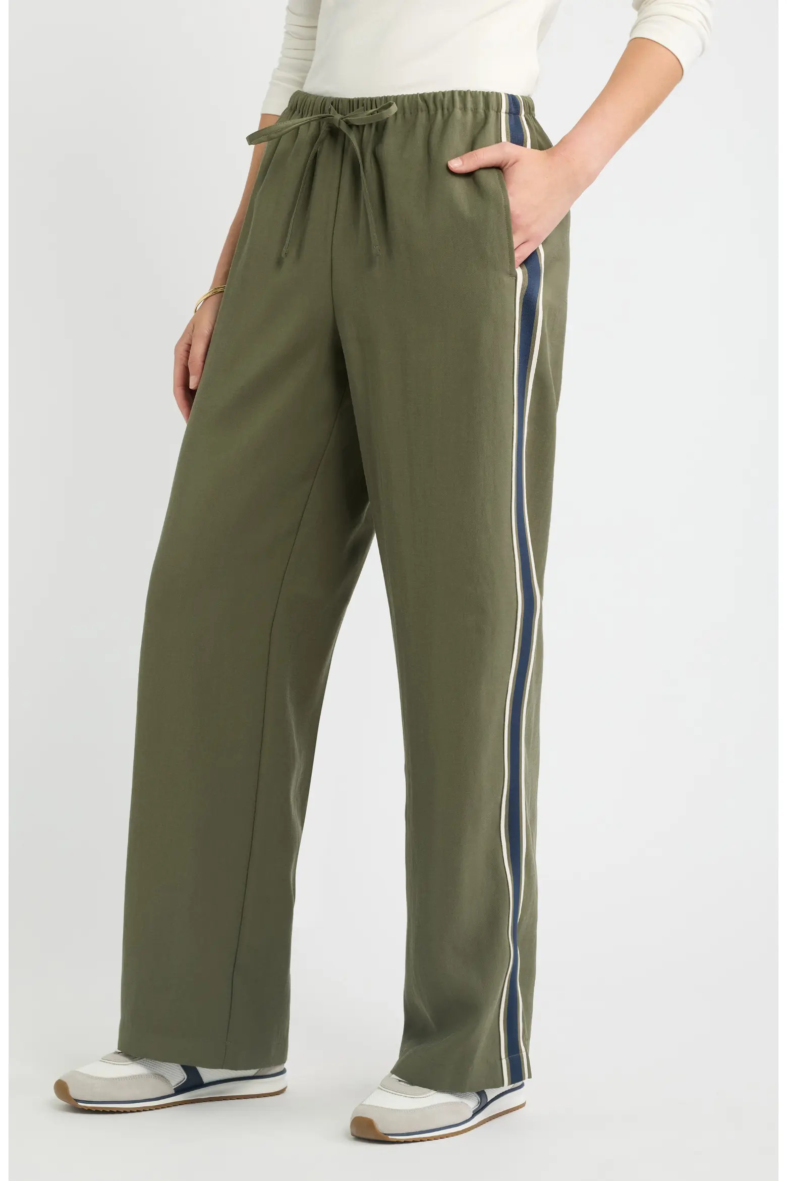 Caslon® Pull-On Straight Leg Twill Pants (Women) | Nordstrom | Nordstrom