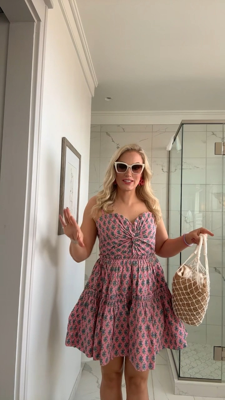 Charleston outfit, block print mini dress from EDDY, raffia slide sandals 

#LTKTravel #LTKWedding #LTKVideo