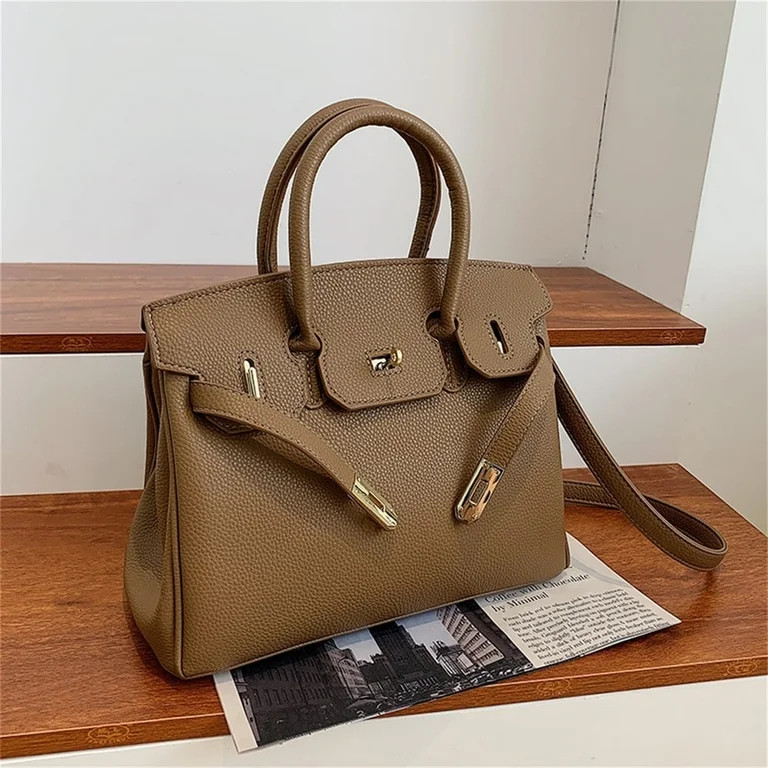 BESTSPR Women's Leather Handbags Platinum Lychee Tote Bags - Walmart.com | Walmart (US)