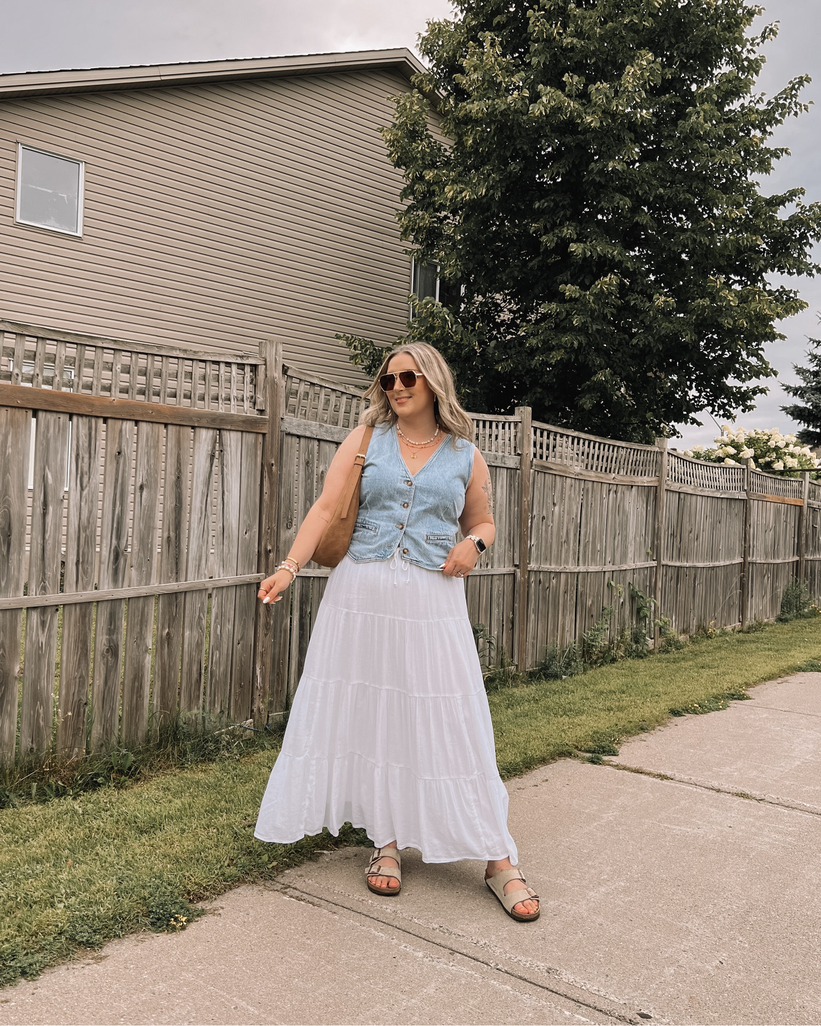 Midsize summer outfit - Abercrombie denim vest 15% off (L), white maxi skirt (L)

Midsize fashion, summer fashion trends, Abercrombie sale



#LTKsale #LTKmidsize #LTKsummer