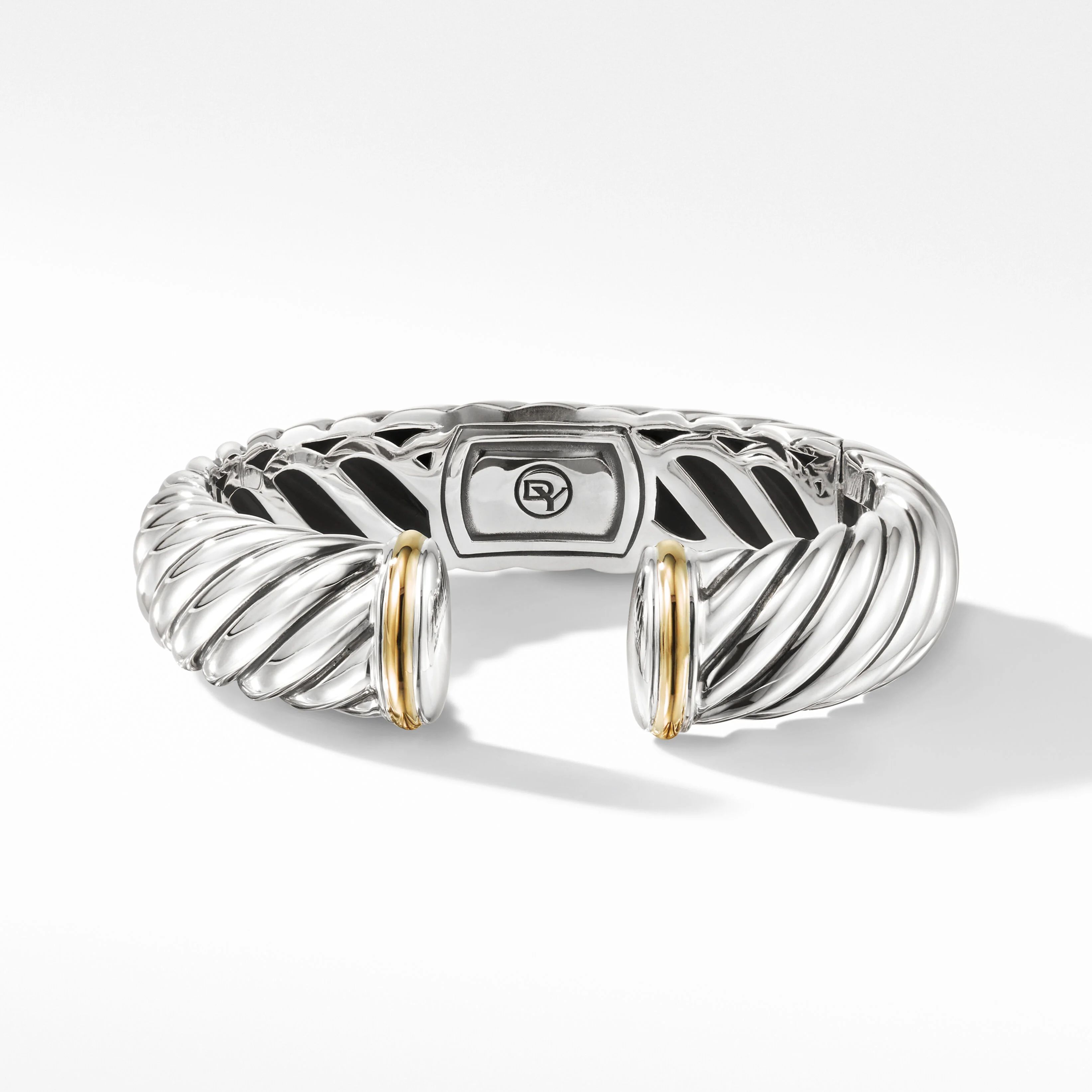 Sculpted Cable Bracelet in Sterling Silver with 18K Yellow Gold | David Yurman