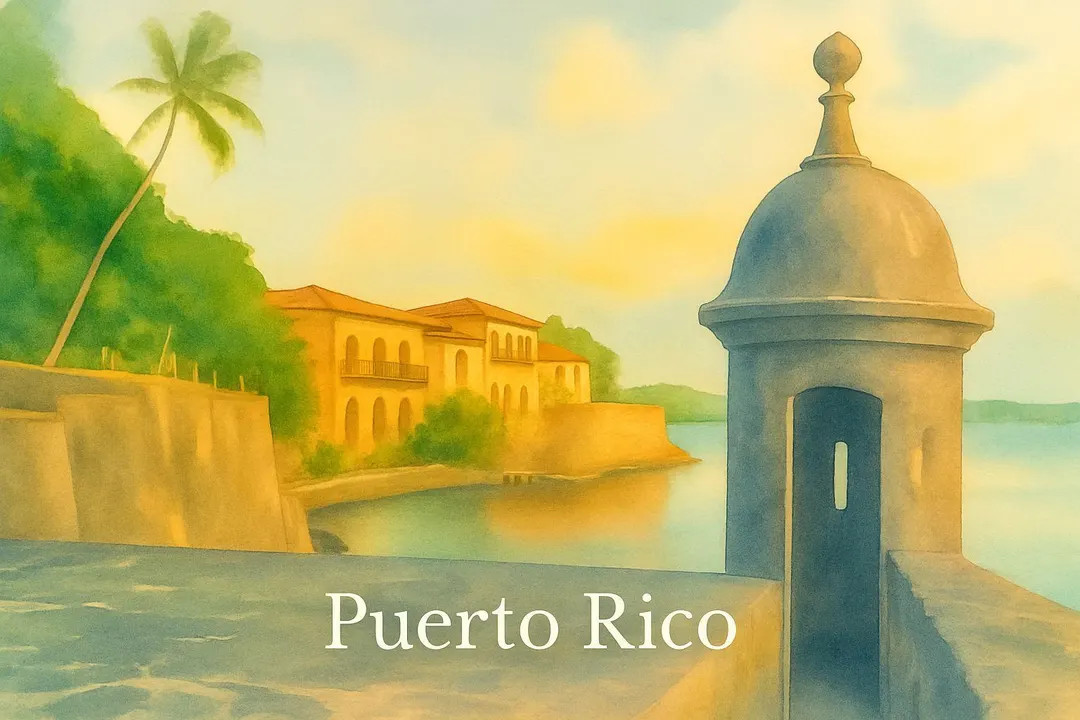 Watercolor Old San Juan Puerto Rico Png, Castillo San Cristobal Watch Tower Printable Art, Caribb... | Etsy (US)