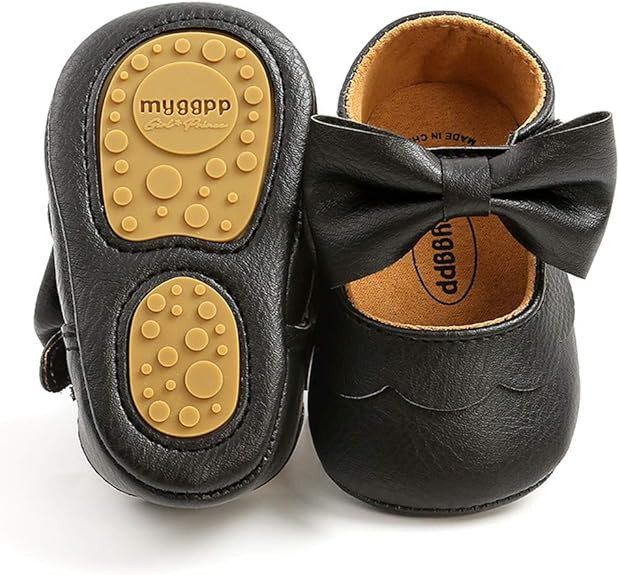 LAFEGEN Baby Girls Mary Jane Flats with Bownot Non Slip Soft Sole PU Leather Newborn Infant Toddl... | Amazon (US)