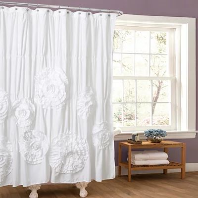 Serena White Shower Curtain | Kirkland's Home