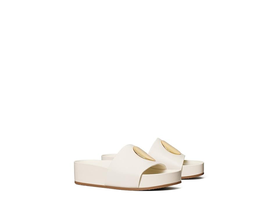 Tory Burch Patos Slide (New Ivory/New Ivory) Women's Shoes | Zappos