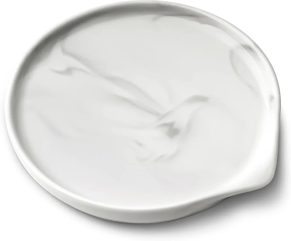 Large Spoon Rest,Ceramic Spoon Rest for Kitchen Counter Dishwasher Safe Marble Decor Spoon Holder... | Amazon (US)