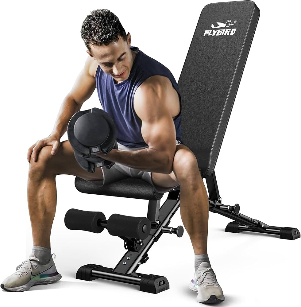 FLYBIRD Weight Bench, Adjustable Strength Training Bench for Full Body Workout with Fast Folding-... | Amazon (US)