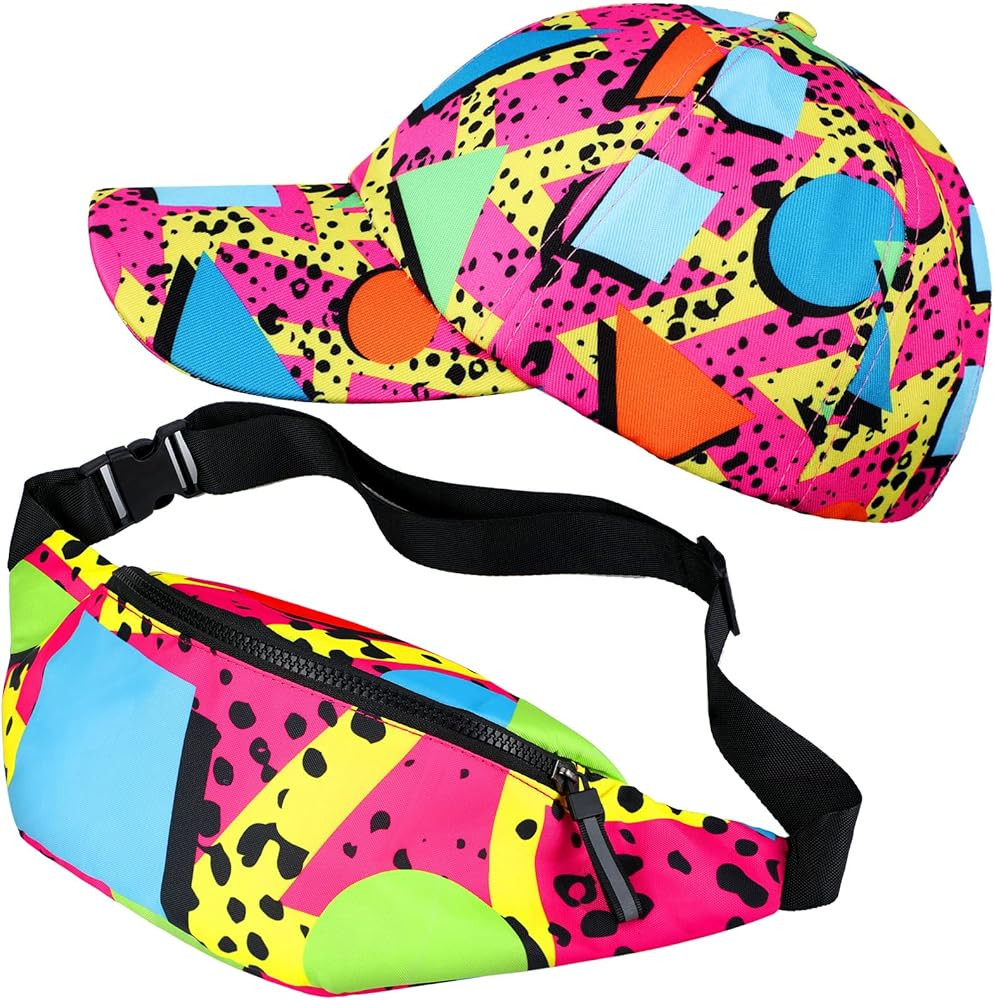 2 Pcs 80s 90s Fanny Pack for Women Men 90s Adjustable Waist Bag Retro Casual Outfit Baseball/Buck... | Amazon (US)