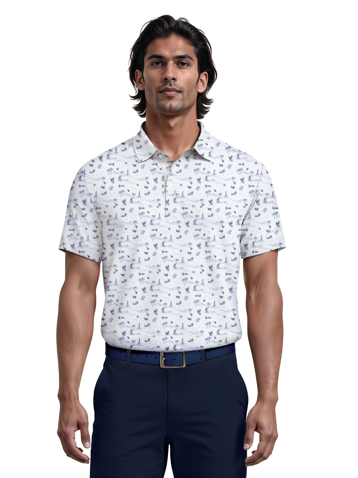 Ben Hogan Men's & Big Men's Tropical Get Away Printed Golf Polo, Sizes S-5XL | Walmart (US)