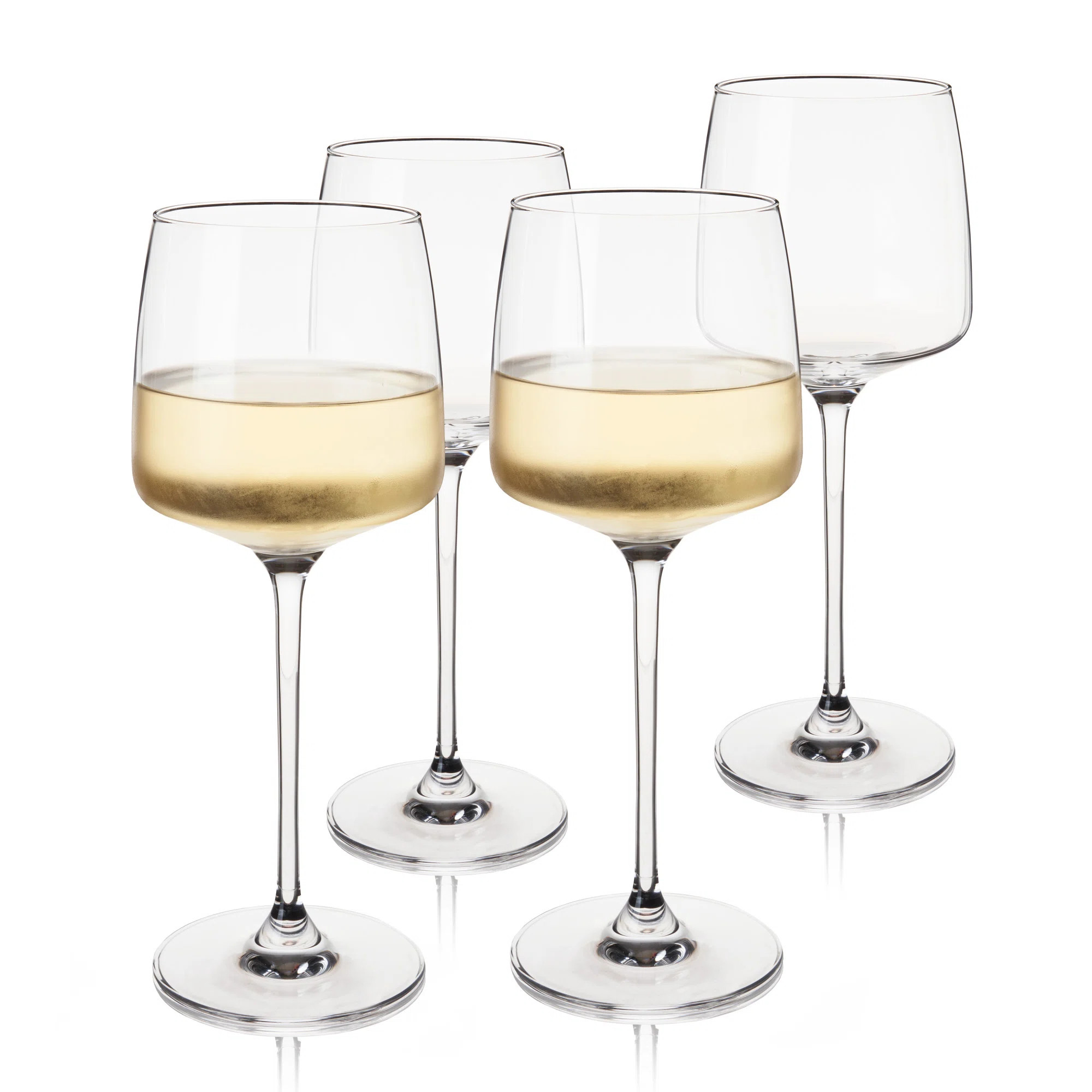 Viski Reserve Julien Crystal Wine Glasses - European Crafted White Wine Glasses Stemmed Wine Glas... | Wayfair North America