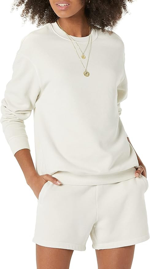 Goodthreads Women's Heritage Fleece Beefy Crewneck Sweatshirt | Amazon (US)