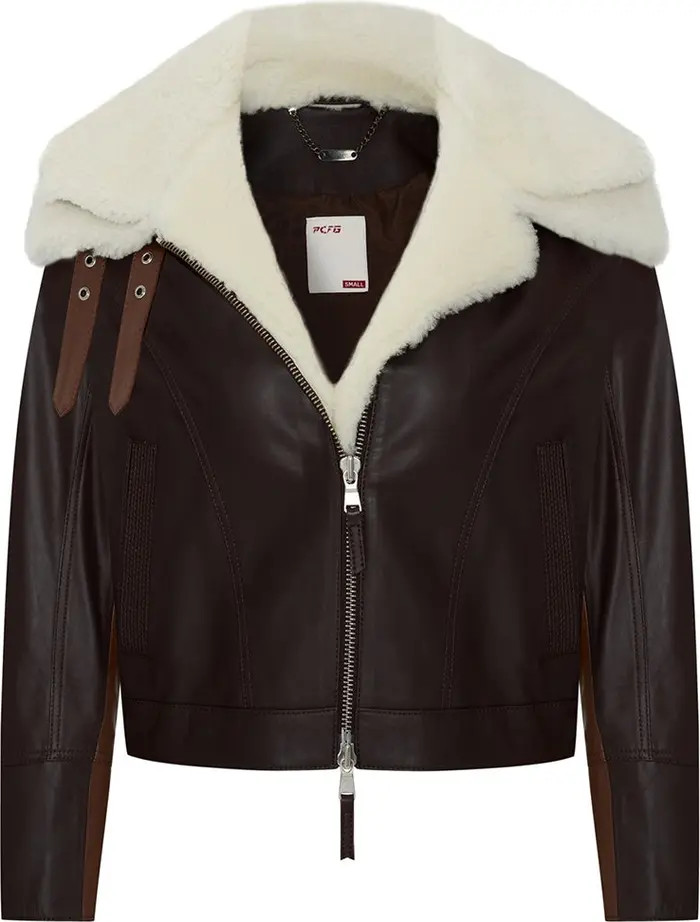 Double Collar Leather Women Jacket | Nordstrom