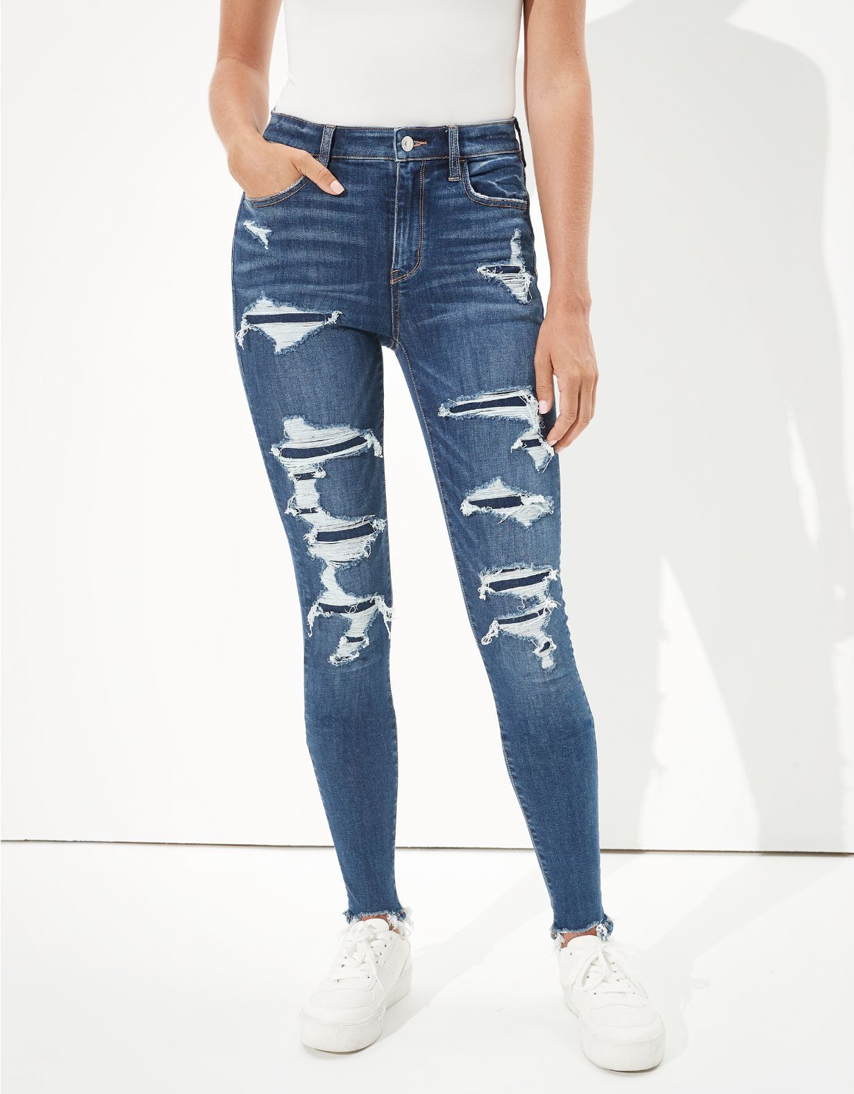 AE Ne(x)t Level Patched Super High-Waisted Jegging | American Eagle Outfitters (US & CA)