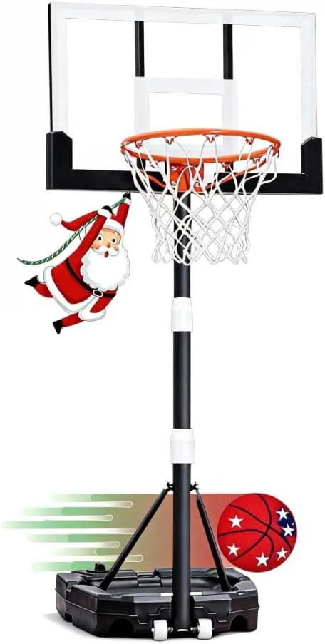 WIN.MAX Kids Basketball Hoop 29 in Backboard, 3.2 to 7.2FT Adjustable Height, Swimming Pool Baske... | Amazon (US)