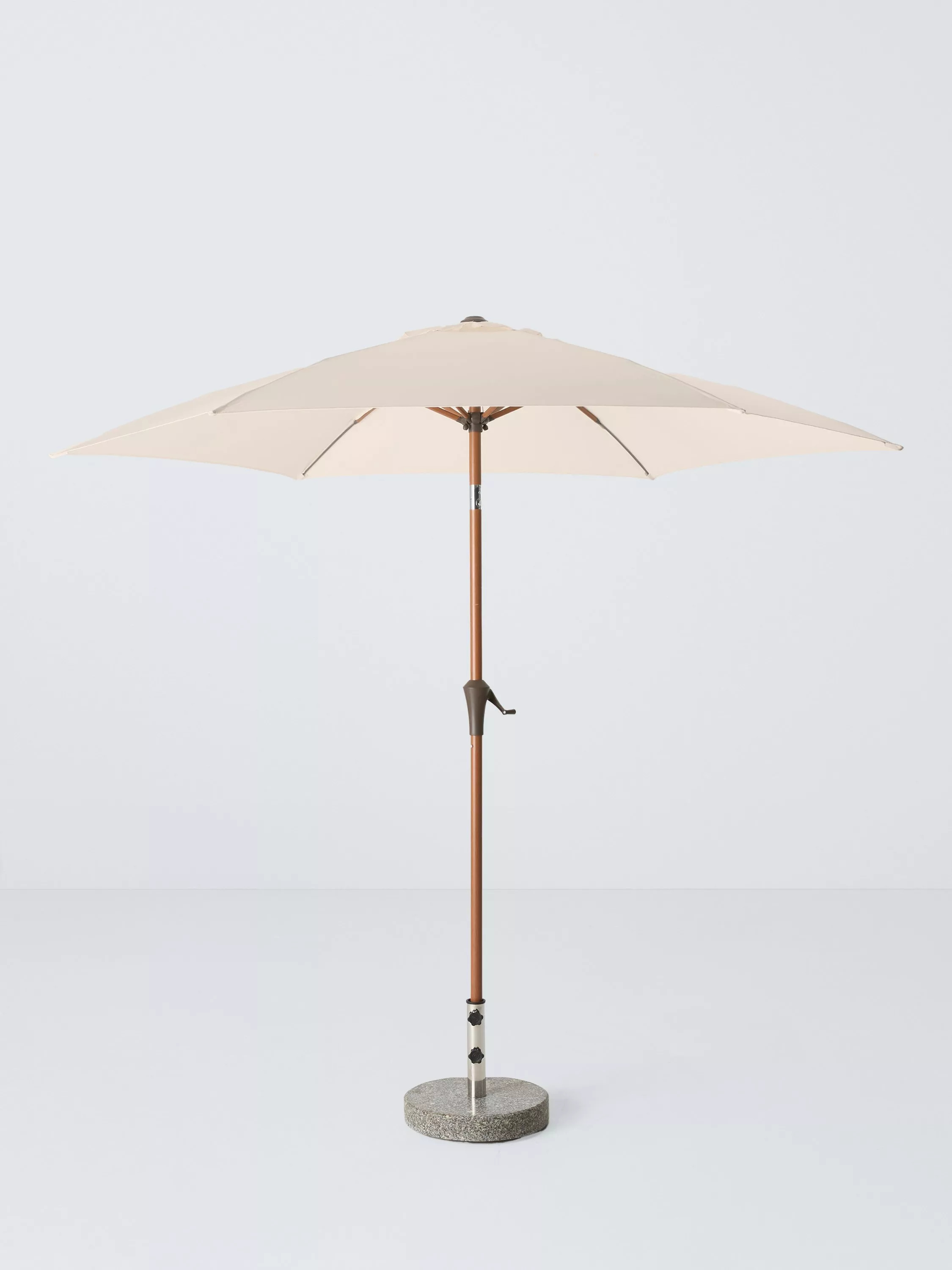 John Lewis Wood-Effect Wind-Up Parasol, 2.7m | John Lewis (UK)
