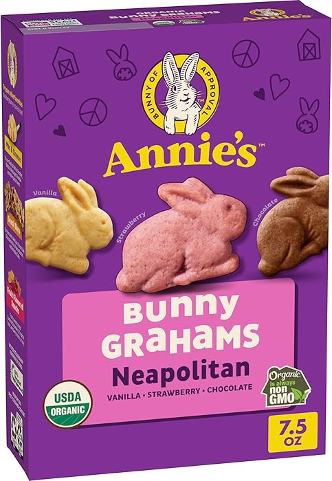Annie's Organic Bunny Grahams Snacks, Neapolitan, 7.5 oz | Amazon (US)