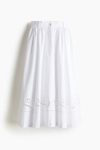 H & M - Broderie anglaise skirt - White | H&M (UK, MY, IN, SG, PH, TW, HK)