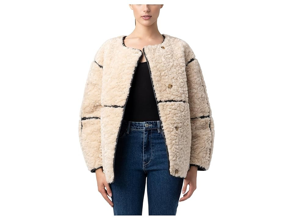Blank NYC Sherpa Bonded Shearling Jacket Women's Coat Frame Focus : MD, Polyester | Zappos