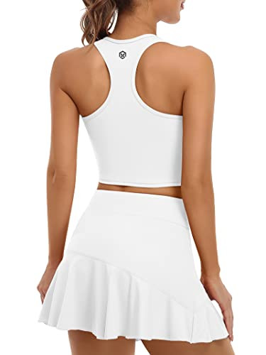 ATTRACO 2 Piece Tennis Dresses for Women Athletic Workout Dress with Shorts and Pockets | Amazon (US)