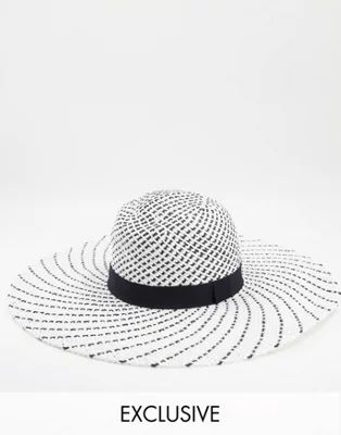 South Beach straw hat in monochrome | ASOS (Global)