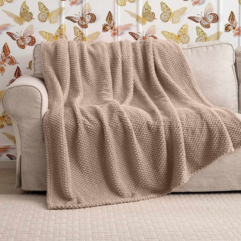 Light Brown 300GSM XL Fleece Blanket 50x70 | Amazon (US)