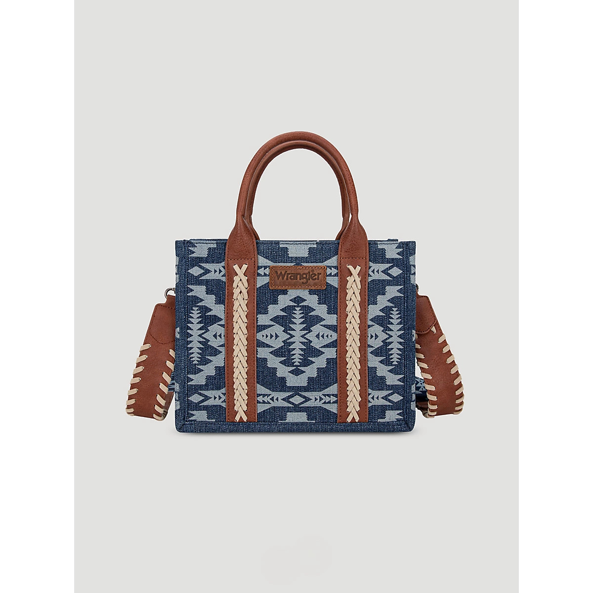 Laser Cut Southwestern Small Tote in Denim | Wrangler