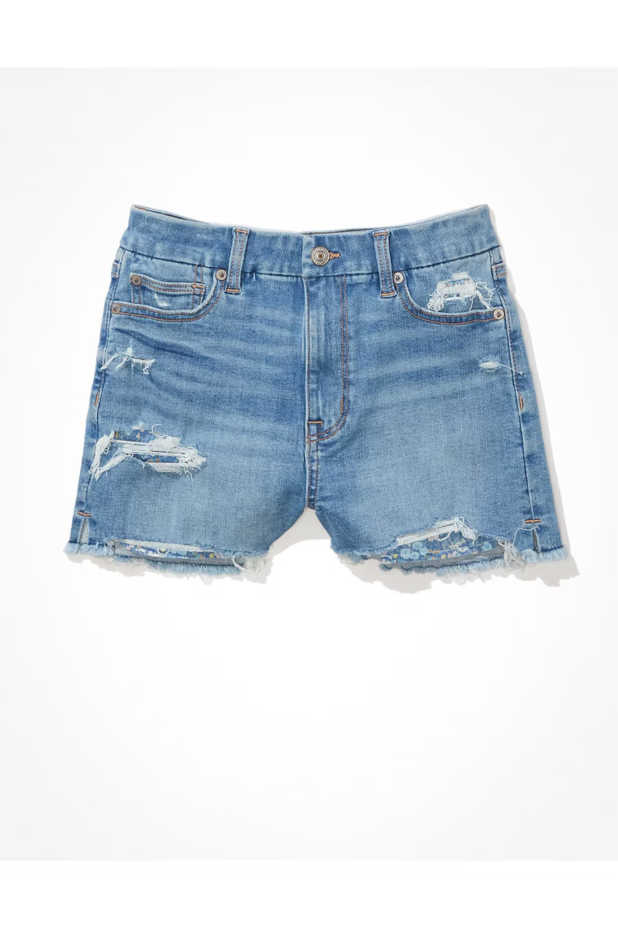 AE Ne(x)t Level Curvy High-Waisted Denim Short Short | American Eagle Outfitters (US & CA)