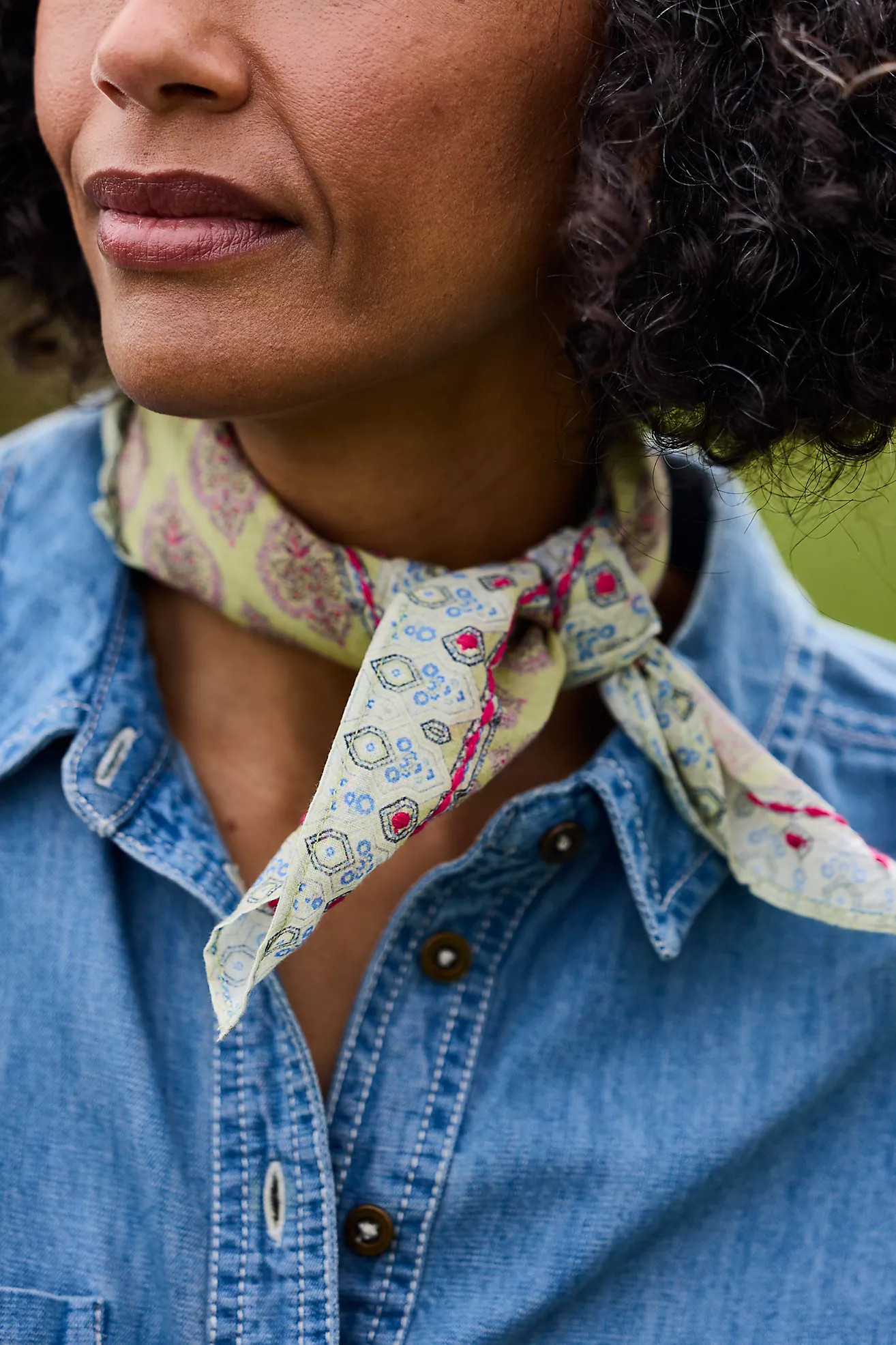 Embroidered Print Bandana | Anthropologie (US)