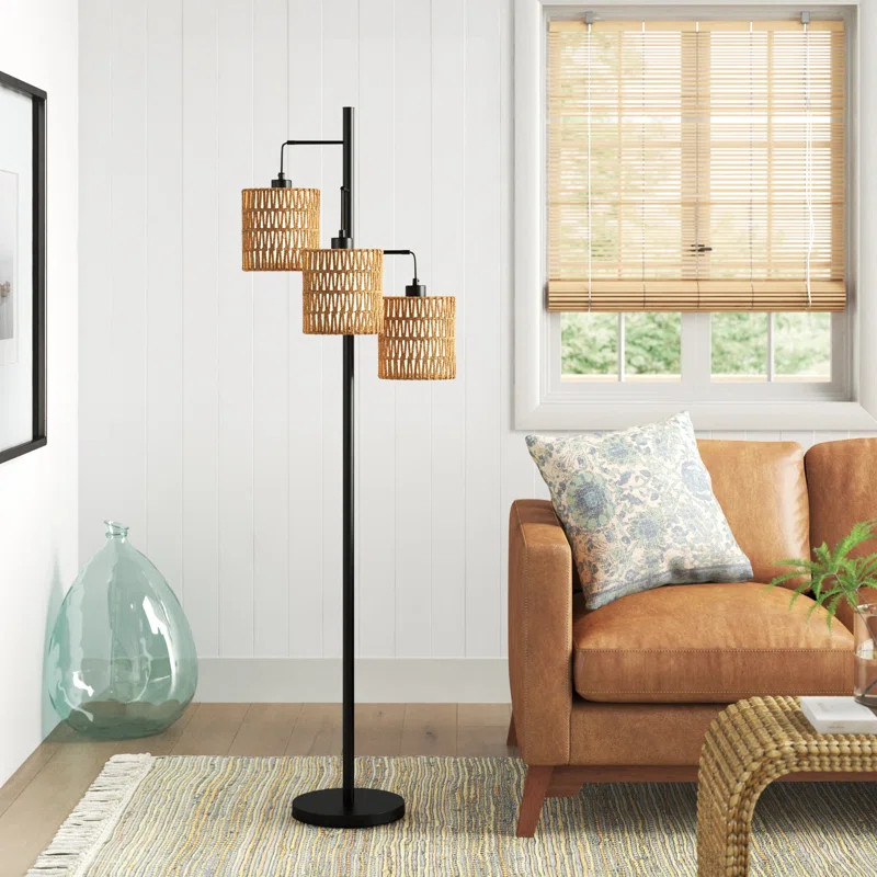 Coleford 65'' Black Accent Floor Lamp | Wayfair North America