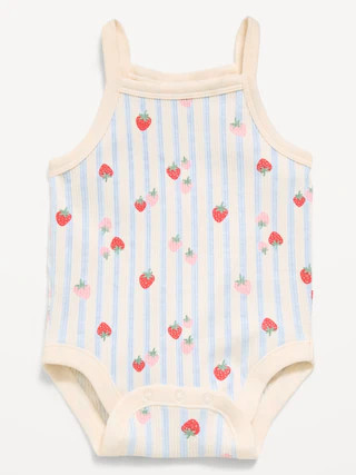 Printed Ribbed Cami Bodysuit for Baby | Old Navy (US)