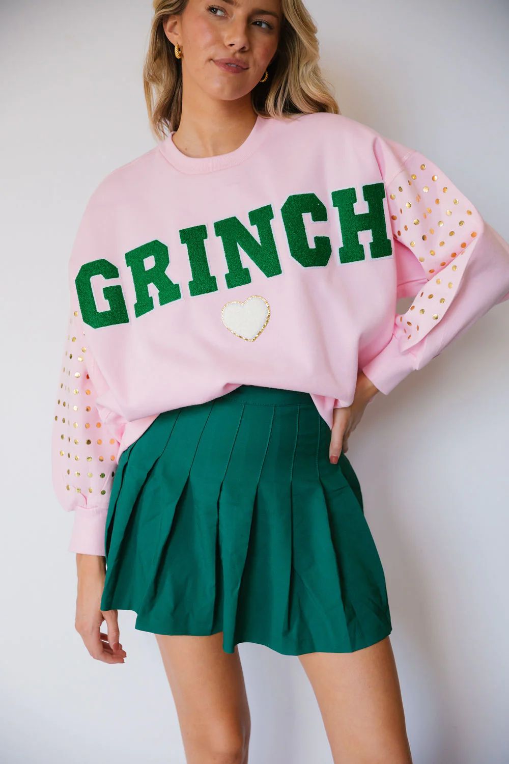 GRINCH LIGHT PINK PULLOVER | Judith March