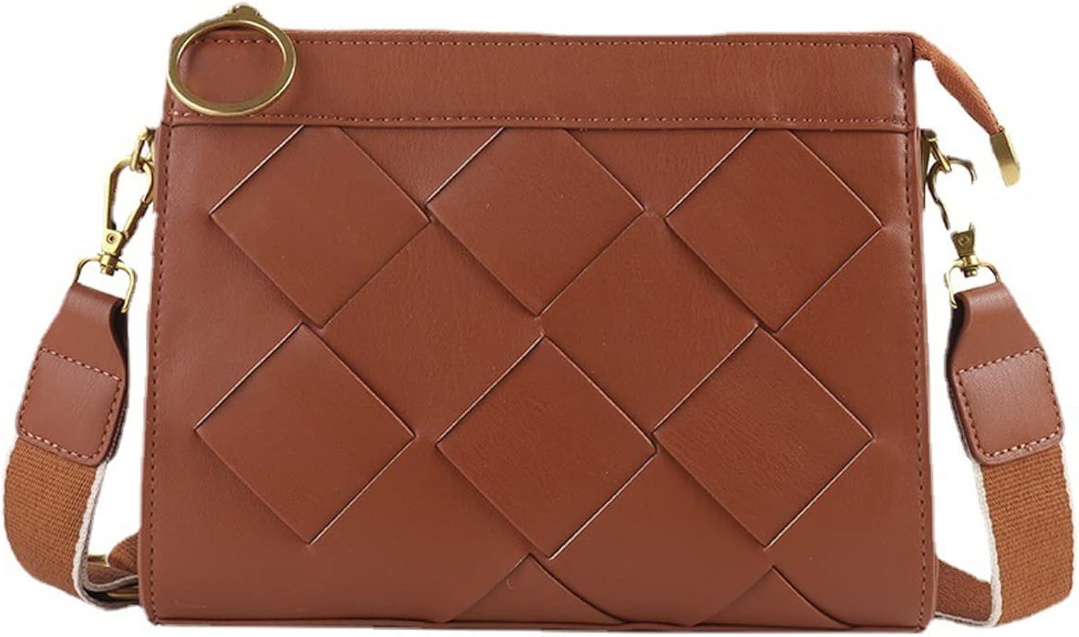 Ladies Handbag Fashion Clutch Hand Woven Shoulder Bag Women Crossbody Bag Versatile Purse Rhombic... | Amazon (US)