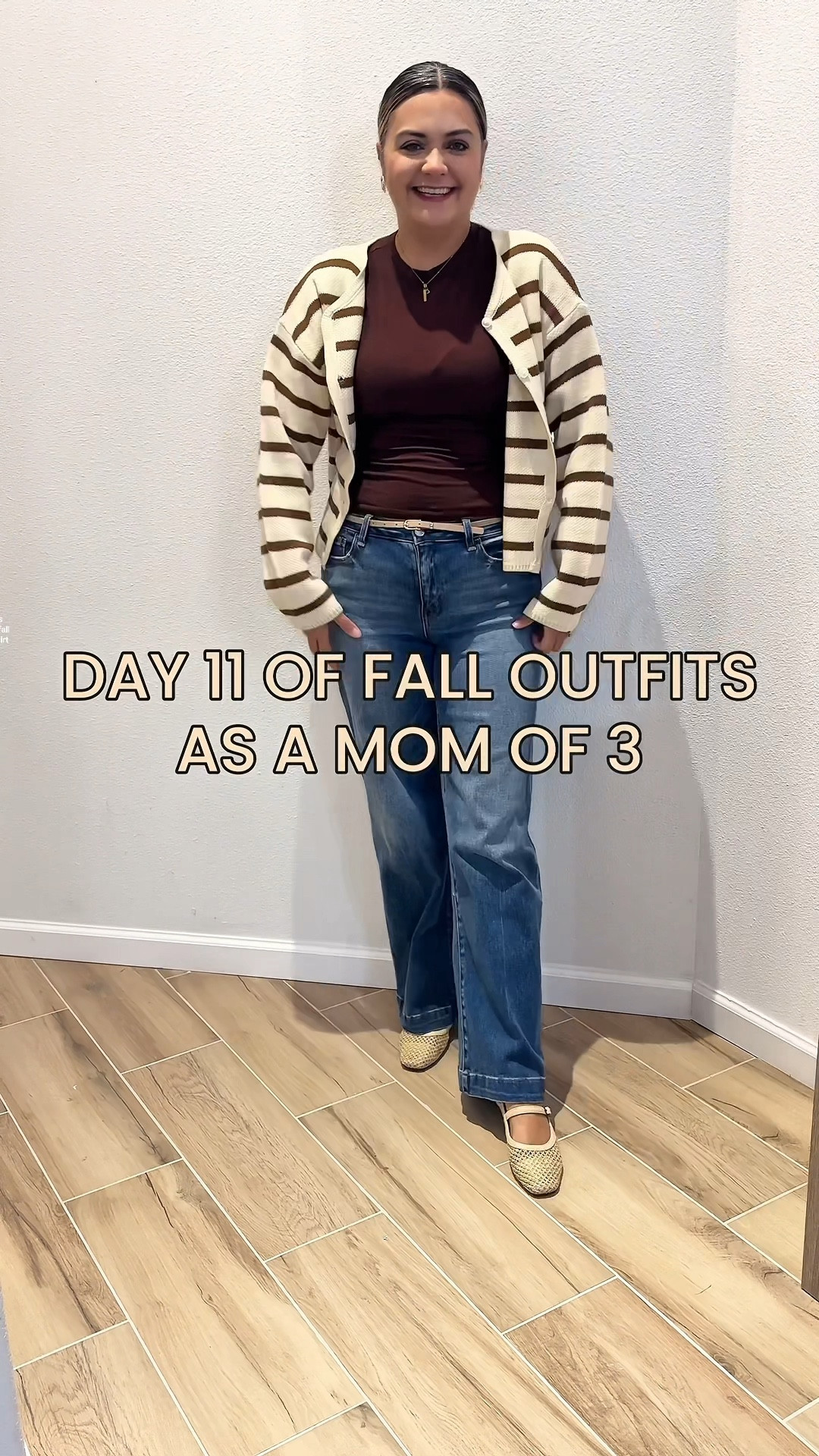 Perfect look for fall. Fall denim. Chunky knit cardigan. Fall basics. Mom style. 

#LTKSeasonal #LTKMidsize #LTKShoeCrush