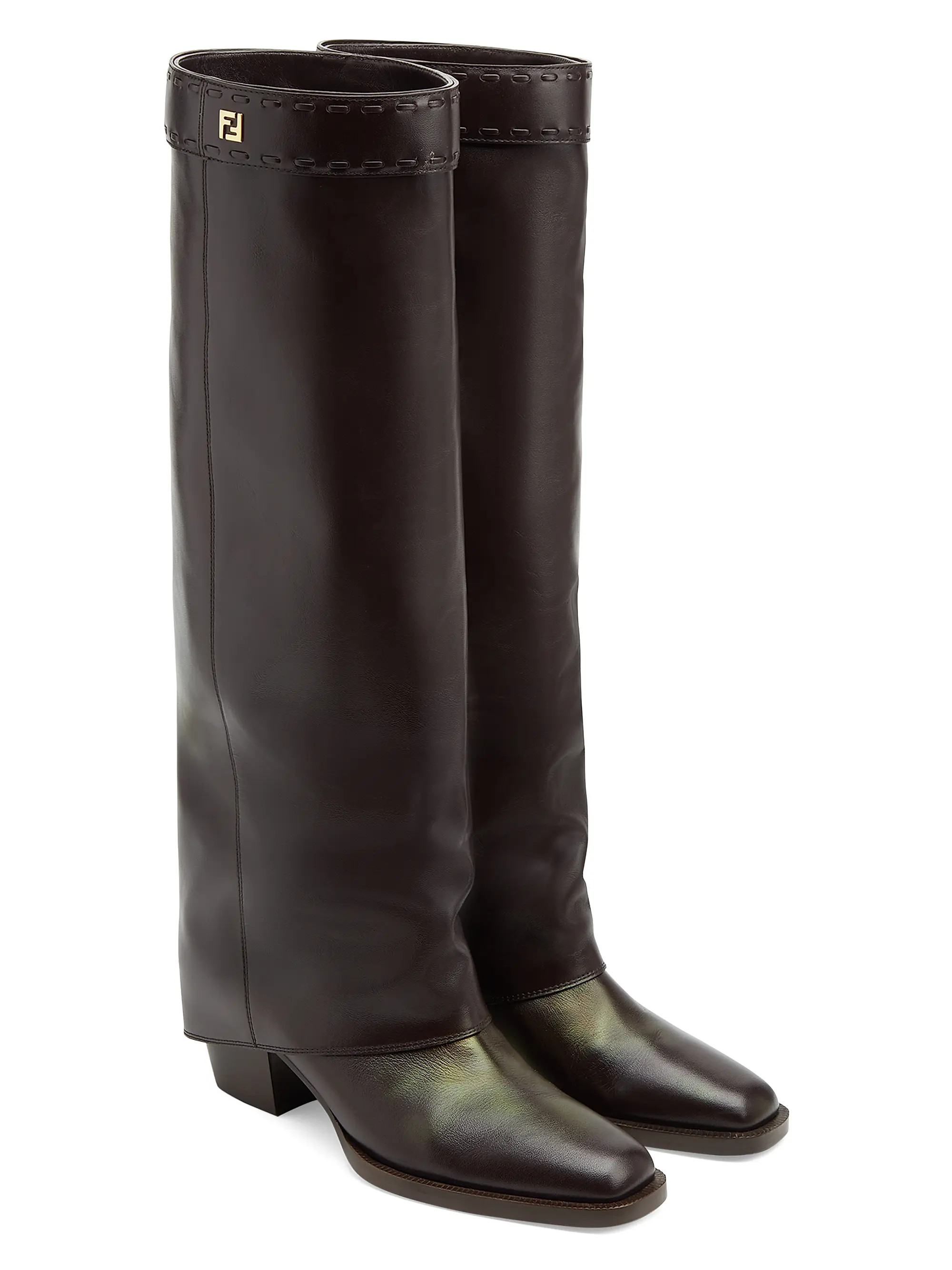 Shop Fendi 55MM Leather Boots | Saks Fifth Avenue | Saks Fifth Avenue