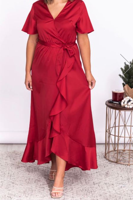 This red satin wrap dress is just perfect for Valentine’s Day! This red Valentine’s Day dress comes in plus sizes 1X and 2X. 

#LTKcurves #LTKunder100