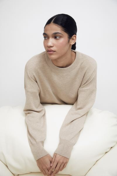Oversized Sweater - Navy blue - Ladies | H&M US | H&M (US + CA)