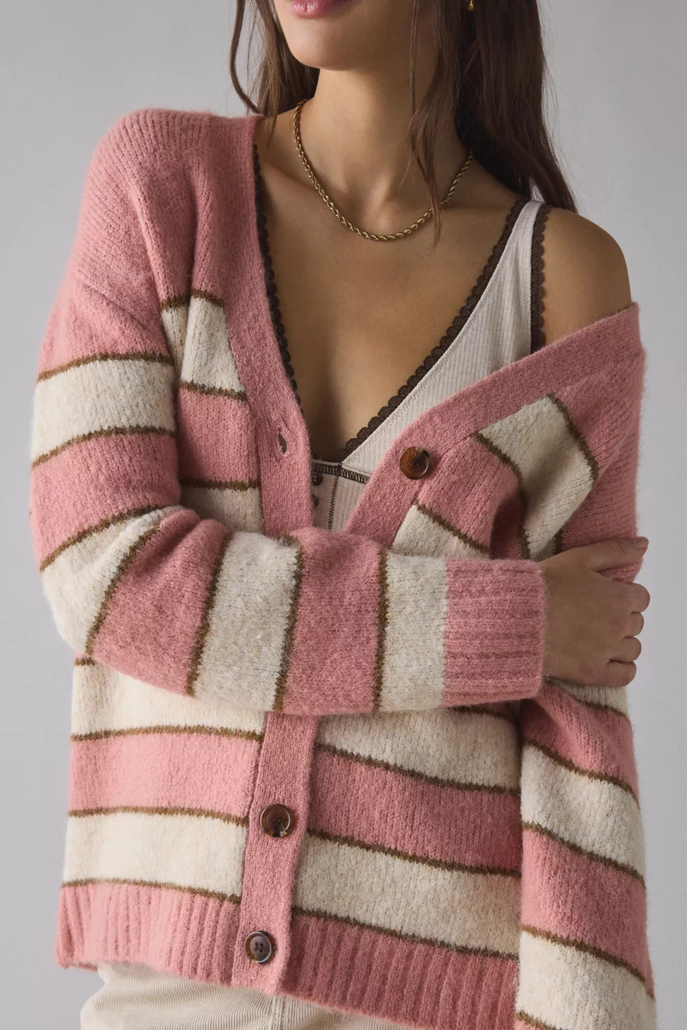 BDG Eliot Striped Oversized Cardigan | Urban Outfitters (US and RoW)