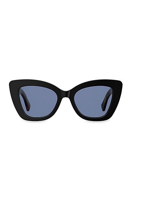 Fendi Women's 70mm Logo Print Cateye Sunglasses - Black | Saks Fifth Avenue