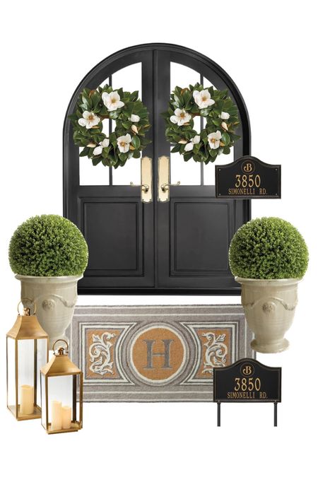 Create a warm and welcoming front porch with these beautiful pieces from @Frontgate ✨ I recently added this monogram doormat to our front porch and it is gorgeous!!  #frontgate #ad fall front porch refresh 

#LTKSeasonal #LTKhome #LTKsalealert
