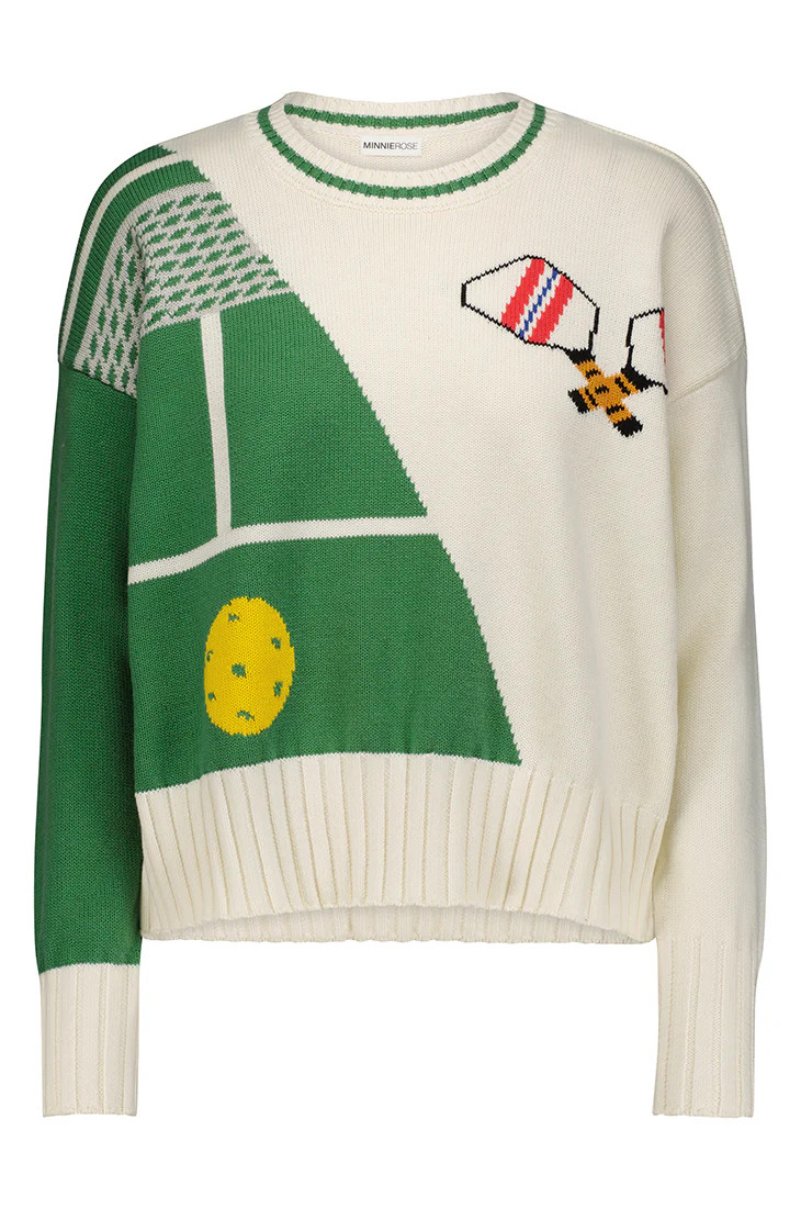 Cotton Cashmere Pickleball Crew | Minnie Rose