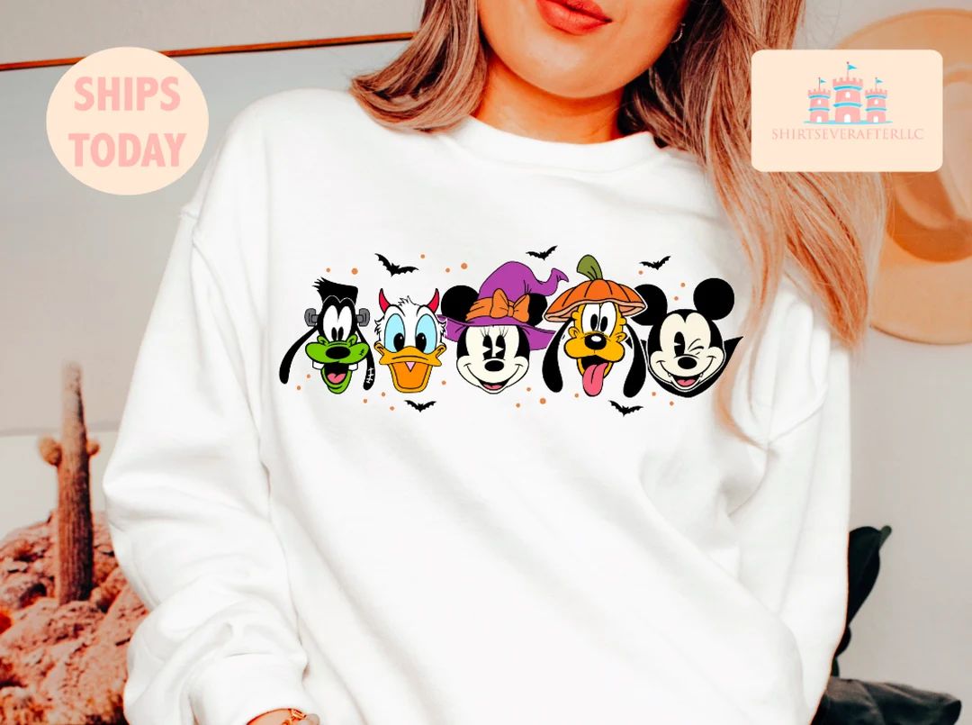 Vintage Walt Disney World Halloween Shirts, Mickey and Friends Halloween Shirt, Disney Halloween ... | Etsy (US)