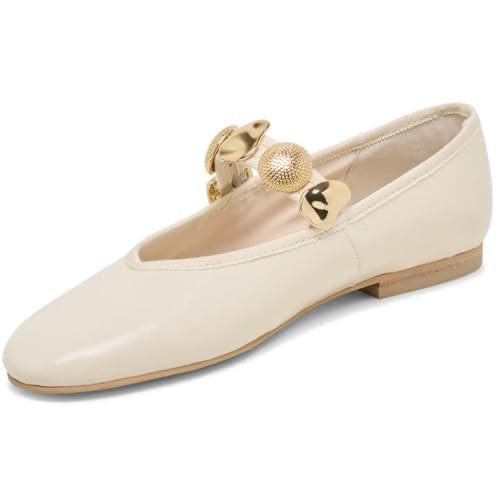 Dolce Vita Women's Relan Ballet Flat, Off White, 8 | Amazon (US)