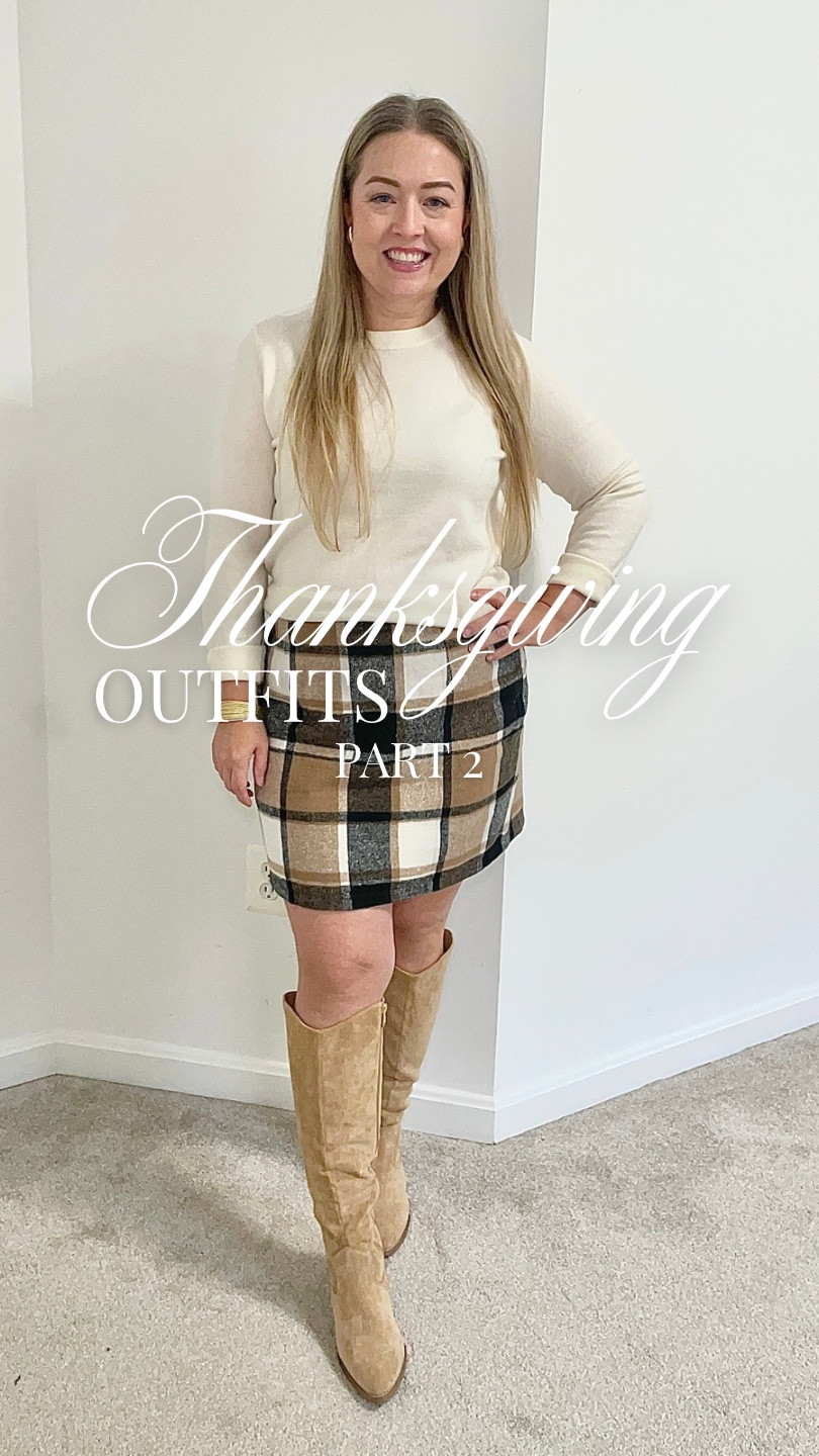 Thanksgiving Outfits Part 2 is here, and she’s giving cute but still comfy 🍁✨
From silky skirts to cozy sweaters — these are the realistic holiday looks for moms who want to look put together without sacrificing comfort 🥧

Which one are you wearing to the family feast? 👇
1️⃣ Oversized sweater + silk skirt chic
2️⃣ Layered black slip moment
3️⃣ Plaid & cream cozy classic
4️⃣ Cranberry ruffle + cream sweater
5️⃣ Pleated sweater set perfection

Because stretchy waistbands and style can coexist 🙃

—
✨ Save this for outfit inspo & tag your bestie who’s already planning her Thanksgiving look!
#thanksgivingoutfits #holidaystyleinspo #thanksgivingstyle #falloutfits #momstyle #over35style #skirtoutfits #holidayfashion #cozyandchic #thanksgivingreel #outfitideasforfall #thanksgivinglookbook

#LTKHoliday #LTKMidsize #LTKOver40
