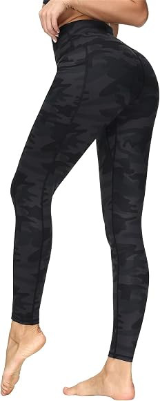 romansong 7/8 Length Camo Leggings with Pockets for Women, High Waist Tummy Control Workout Print... | Amazon (US)