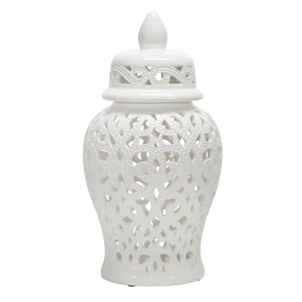 Akimos Silver Indoor / Outdoor Ceramic Jar | Wayfair North America